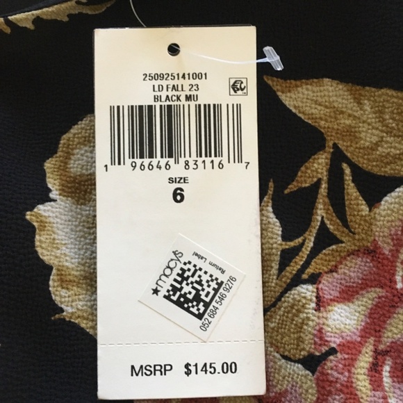 NWT Lauren Ralph Lauren Floral Bubble Crepe Cap-Sleeve Dress Sz 6 Empire waist - Picture 9 of 15